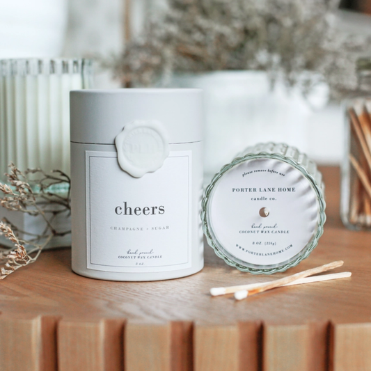 Washington made coconut wax celebration candle with champagne scent