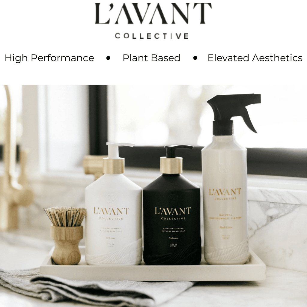 Seattle Based, L'AVANT Collective offers luxurious, plant-based cleaning products that are eco-friendly and made with natural ingredients. Their high-performing, vegan products include hand soaps, hand lotion, bathroom cleaners, laundry detergent, dish and hand soap sets, soap refills, multipurpose cleaning spray, candles, and other household cleaners. Each product is thoughtfully crafted to deliver exceptional cleaning solutions while upholding eco-friendly principles and a commitment to more sustainable c