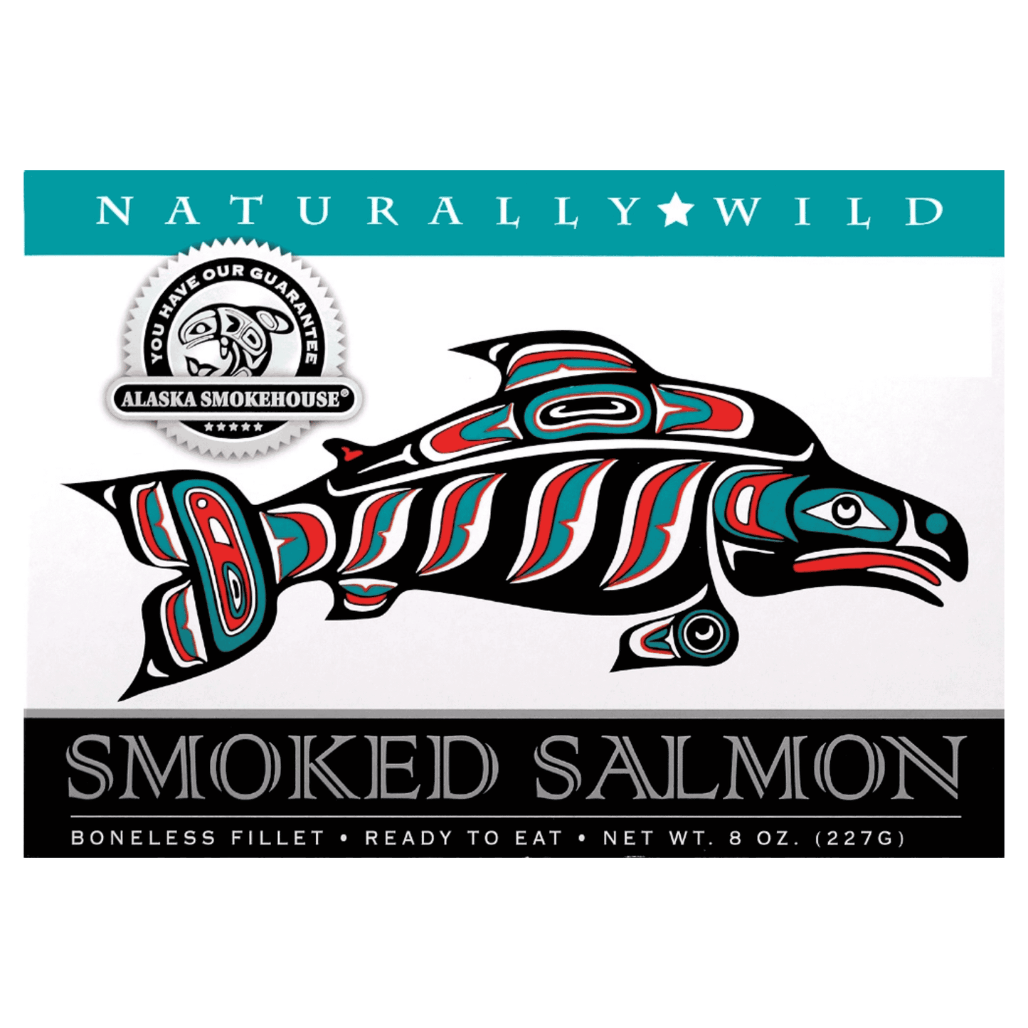 smoked salmon caught in AK and smoked in WA. Delicious 8oz. fillet