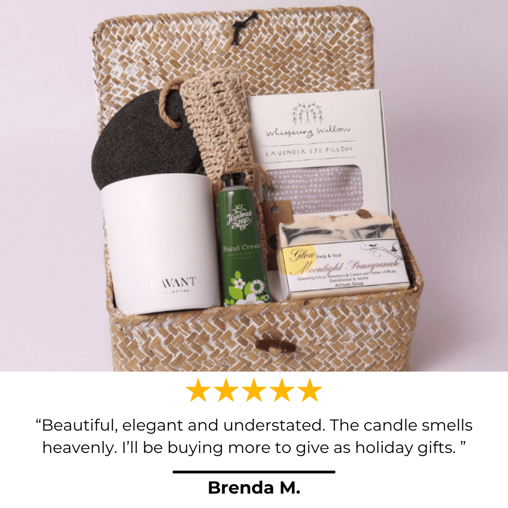 Get Well Soon Gift Basket – A handcrafted spa gift box for her, featuring relaxing bath and body essentials, artisan soap, and a cozy candle, designed to bring comfort and care.