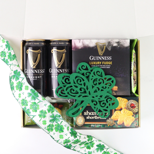 St. Patrick’s Day corporate appreciation gift with beer and gourmet snacks