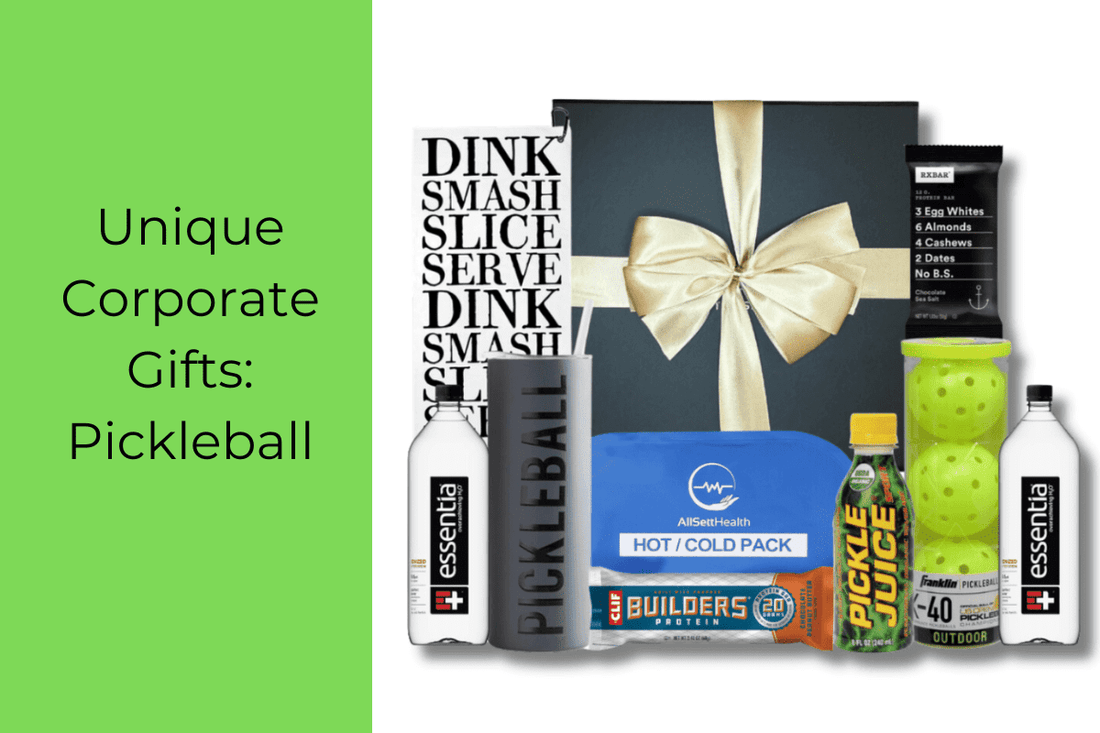 unique corporate gifting- pickleball gift box.  Great gifts for pickleball players made by pickleball players in Washington