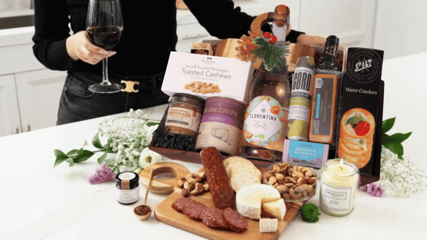 Seattle gift basket with local artisan products