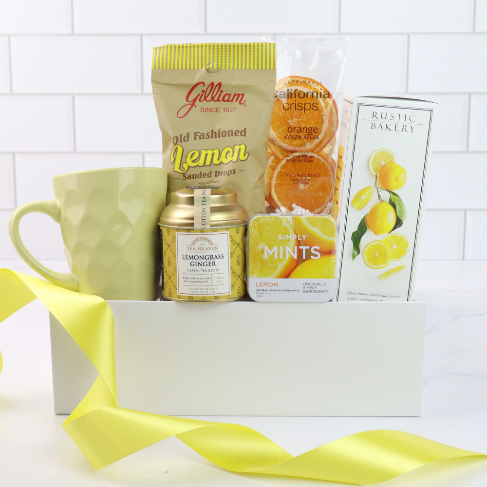 yellow tea gift set featuring tea made in washington