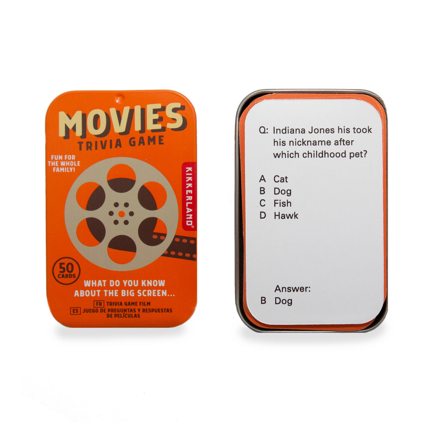 Movies trivia card game with fun film questions. Great for game night, family gifts, or movie night gift baskets. Compact, travel-friendly, and gift-ready.