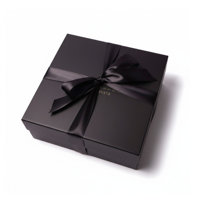 Our signature black gift box with a soft-touch finish and magnetic closure, elegantly designed for corporate gifts, client appreciation, and special occasions. Perfect for presenting luxury and unique gifts in a sleek, professional style.