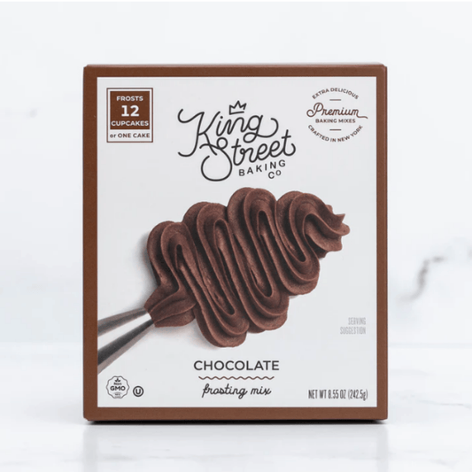 Chocolate Frosting Mix by King Street Baking Co.—rich, premium baking mix included in Let’s Bake gift set.