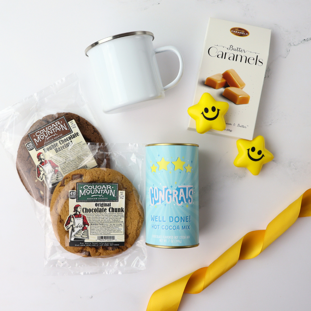 Seattle congratulations gift basket with gourmet treats