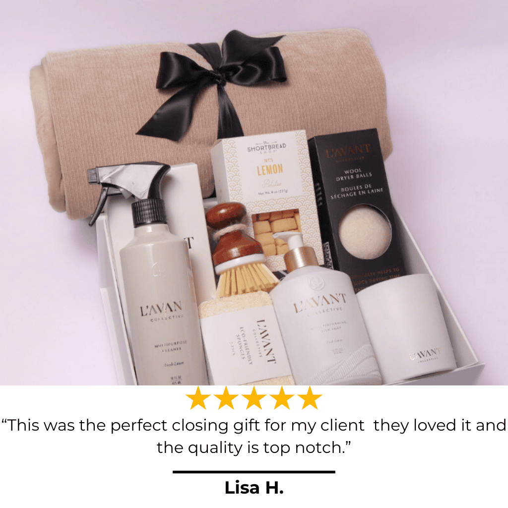Celebrate their new abode with our exquisite housewarming gift box, offering plant-based cleaning products, a luxurious throw, gourmet treats, and a delightful candle, all elegantly packaged in our signature white box.