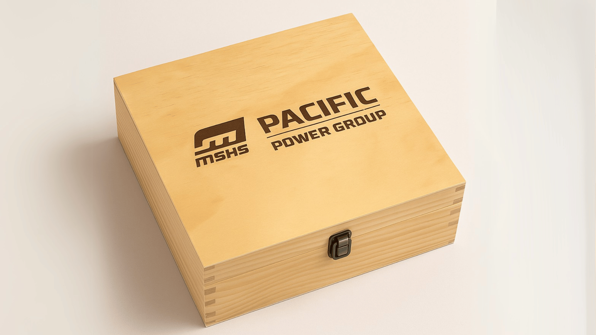 custom branded engraved wooden gift box