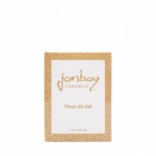 Janboy Caramels Fleur de Sel packaging on a white background