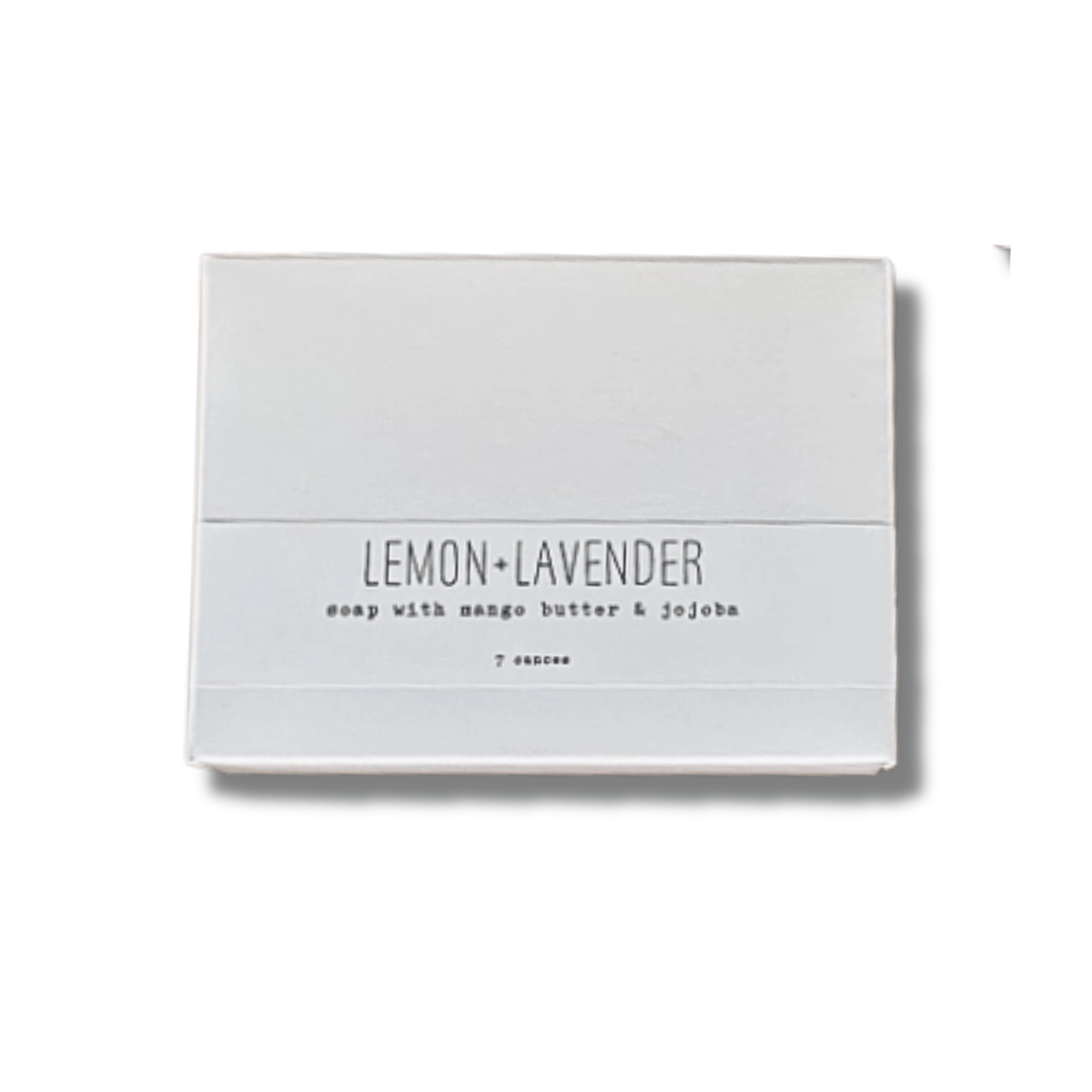 Lemon Lavender Bar Soap handmade in la conner Washington with essential oils.  7 ounce bar soap in a white box.