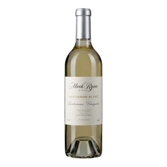 mark ryan sauvignon blanc made in washington state White wine bottle with a label on a white background