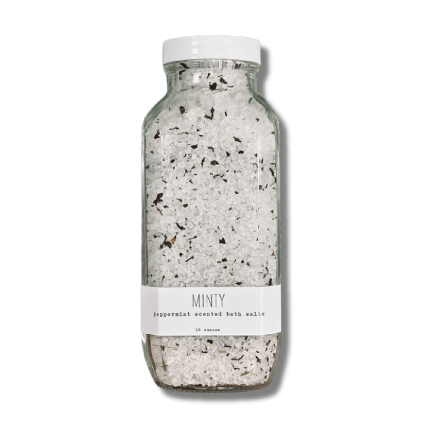Minty Bath Salts 16oz. glass jar handmade la conner Washington