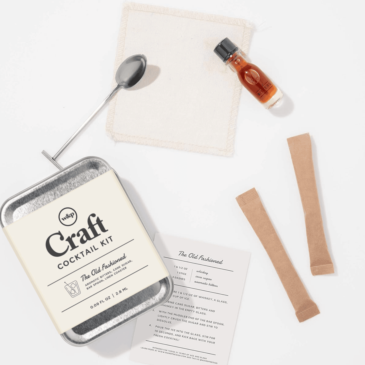 Old Fashioned Cocktail Kit with ingredients to craft two premium cocktails, perfect for elevating your experience anywhere—just add your favorite spirit.
