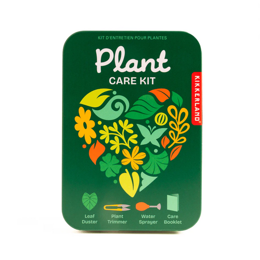 plant care kit in a green gift tin for housewarming and office gifts