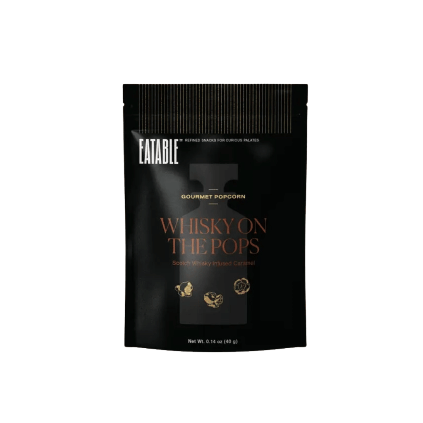 whiskey infused gourmet popcorn small bag by eatable